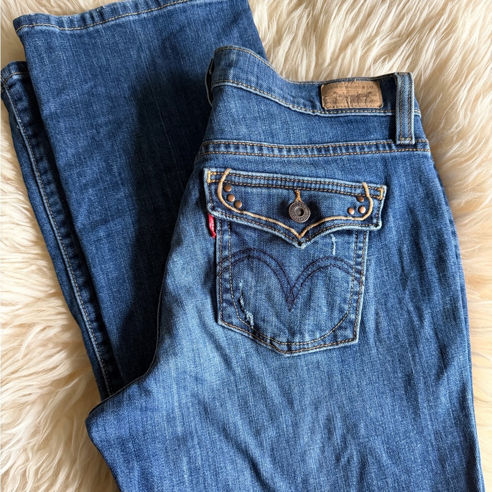 Levi’s 515 Boot Cut Jeans Y2K Low Rise Blue Denim